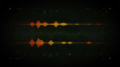 Audio Waveform Stereo Black Stock Footage 51598446