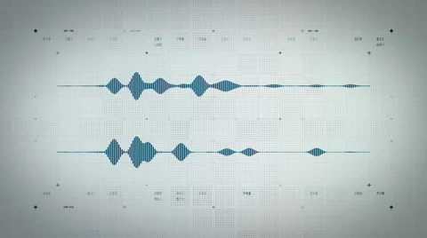 Audio Waveform Stereo Blue Lite Stock Footage 51598814