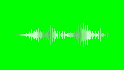 Audio Waveform Visualization on Green Screen Background Stock Footage 345983604