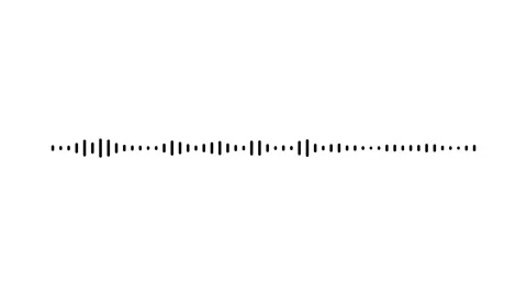 Audio waveform visualizer animation, white sound wave spectrum on a black backgr 스톡 동영상 341567254