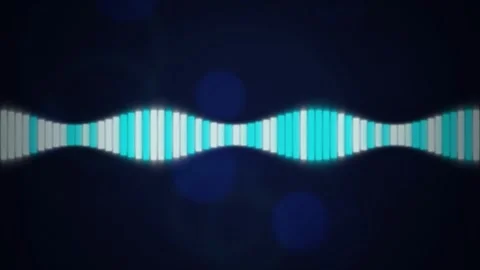 Audio waveform visualizer seamless loop motion background Stock Footage 345075932