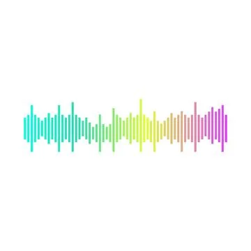 Audio waveform visualizing sound frequency and amplitude Stock Illustration