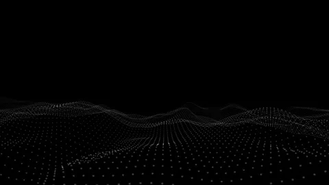Audio Waveforms | Dynamic Sound Visuals on Black Background Stock Footage 323281810
