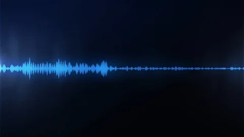 Audio Waves 4K Blue with Ambient Light Stock Footage
