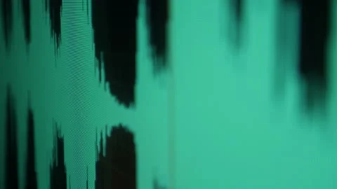 Audio Waves on a Computer Screen. Sound Waves of Different Frequencies Stock Footage 142550444