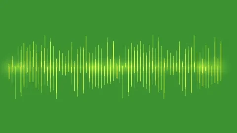Audio waves on green screen background Stock Footage 327040352
