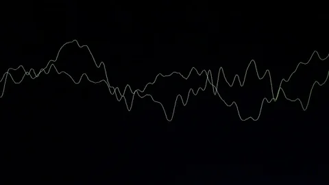 Audio Waves Line On The Screen Stock Footage 87223867