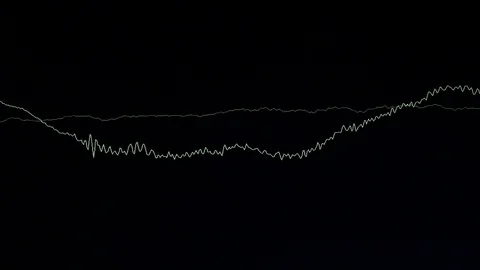 Audio Waves Line On The Screen Stock Footage 87523839