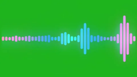 Audio waves motion graphics with green screen background Stock Footage 133117399