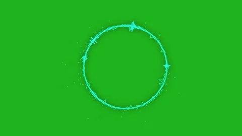 Audio waves motion graphics with green screen background Stock Footage 135802235