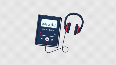 Audiobook Concept Transparent Animation Stock Footage 274335434