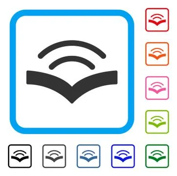 Audiobook Framed Icon Stock Illustration