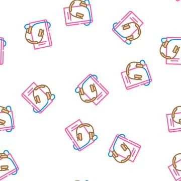 Audiobook gadget vector seamless pattern 스톡 일러스트