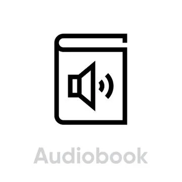 Audiobook icon. Editable Vector Outline. Stock-Illustration