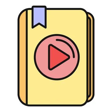 Audiobook icon representing digital learning and education Stockillustratie