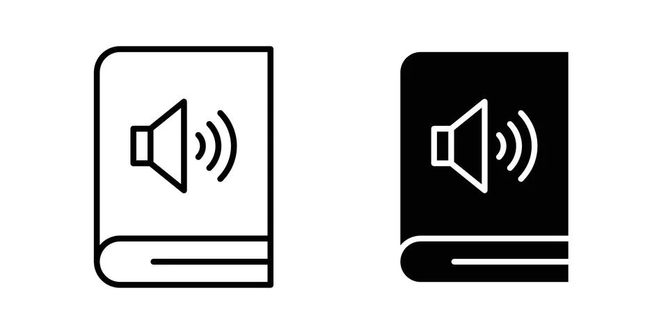Audiobook icon vector symbol graphics 库存插图