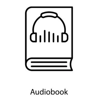 Audiobook line icon vector Stock Illustration
