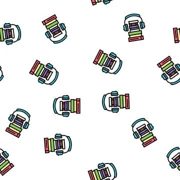 Audiobook for listen vector seamless pattern Stock Illustration