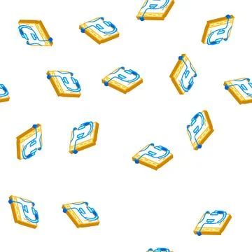 Audiobook for self study isometric icon seamless pattern Stockillustratie