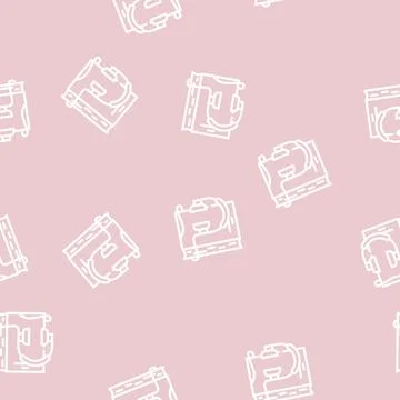 Audiobook for self study line vector seamless pattern Illustrazione stock