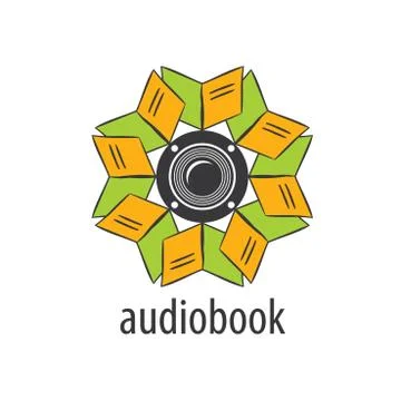 Audiobook. Vector logo template Stock Illustration