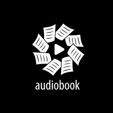 Audiobook. Vector logo template Stock Illustration