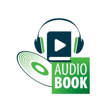 Audiobook. Vector logo template Stock Illustration