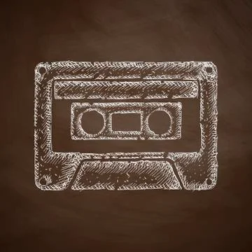 Audiocassette icon Stock Illustration