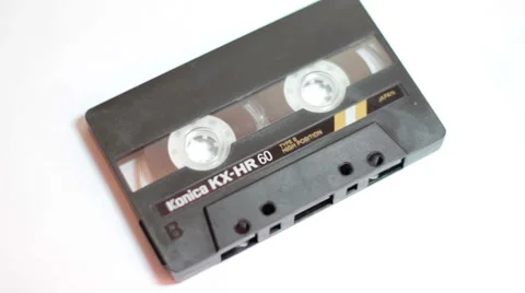 Audiocassette Rotates Video stock 44712173