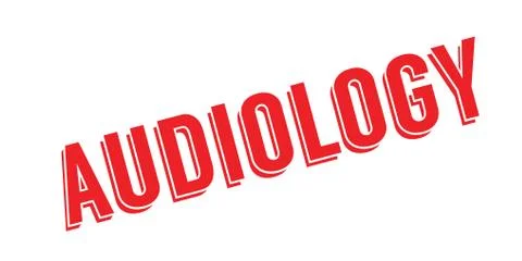 Audiology rubber stamp Stock Illustration