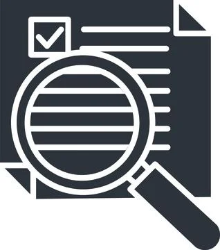 Audit Analysis Magnifying Glass Stock Illustration