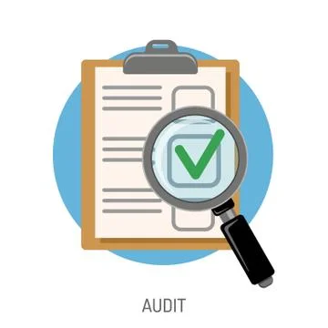 Audit and Test Flat Icon Set Stock Illustration