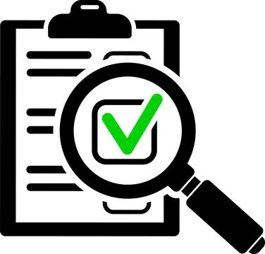 Audit and Test Flat Icon Set 스톡 일러스트