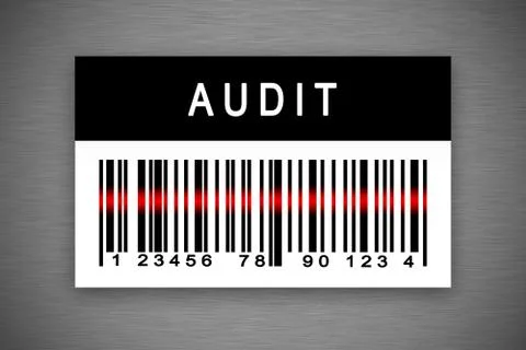 Audit barcode label Stock Photos