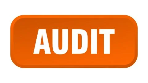 Audit button. audit square 3d push button Illustrazione stock