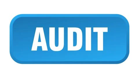 Audit button. audit square 3d push button 스톡 일러스트