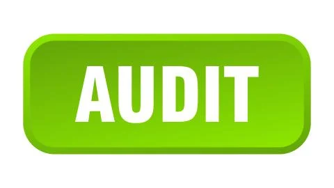 Audit button. audit square 3d push button Illustrazione stock
