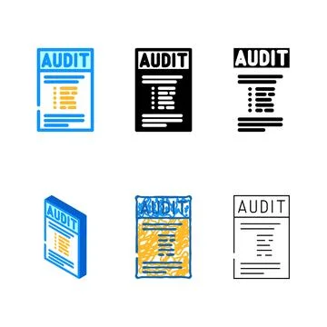 Audit checklist color icon vector clean Stock Illustration