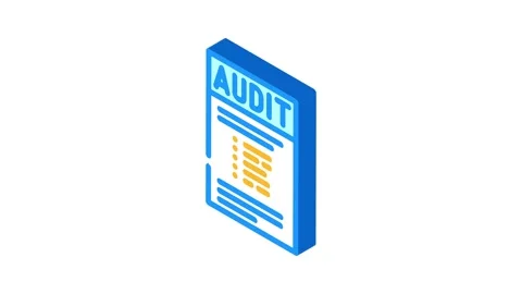 Audit checklist isometric icon animation Stock Footage 327290938