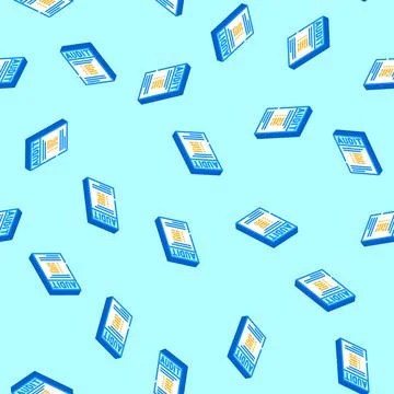 Audit checklist isometric icon seamless pattern Stock Illustration