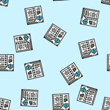 Audit checklist vector seamless pattern Stock Illustration