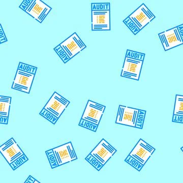 Audit checklist vector seamless pattern Stock Illustration