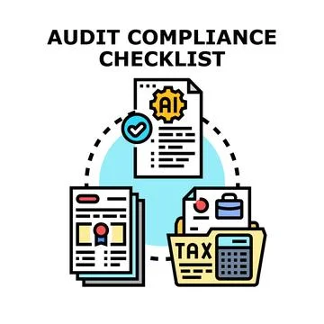 Audit compliance checklist with artificial intelligence integration Stock Illustration