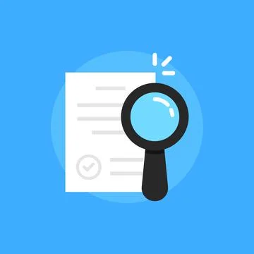Audit control like risk research symbol 스톡 일러스트