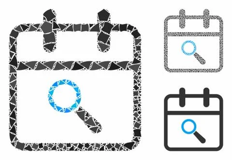 Audit day Composition Icon of Rugged Elements Illustrazione stock