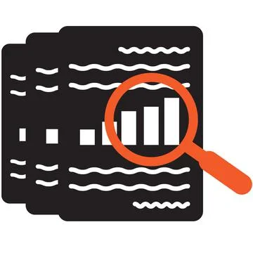 Audit document icon on white background. result report sign. quality check Illustrazione stock