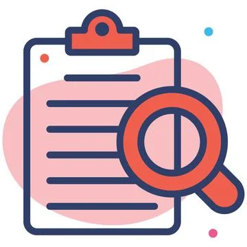 Audit file Icon. User interface Vector Illustration, As a Simple Vector Sig.. Illustrazione stock