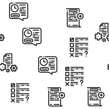 Audit Finance Report Seamless Pattern Vector Stock Illustration