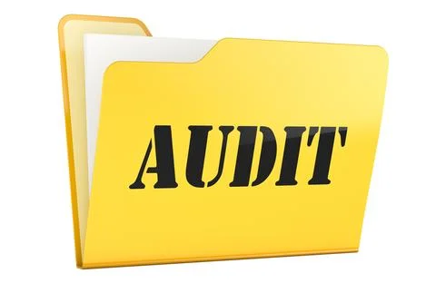 Audit folder with documents, 3d rendering イラスト素材