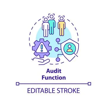 Audit function concept icon Stock Illustration